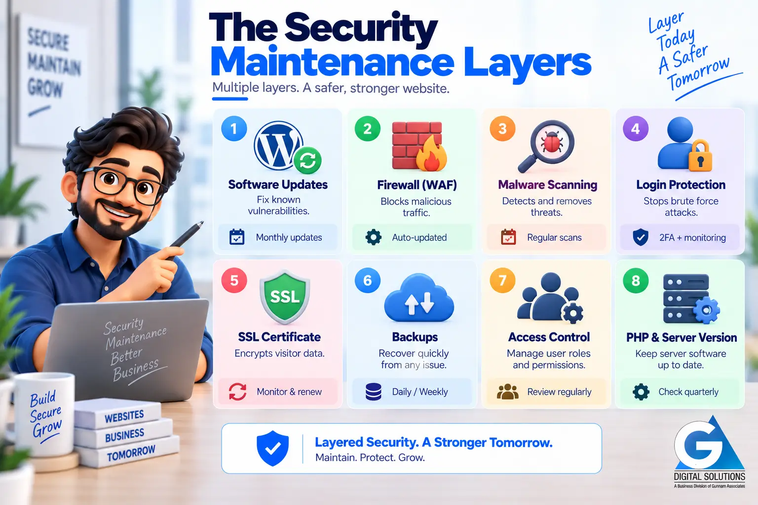 Website Security Maintenance Layers
